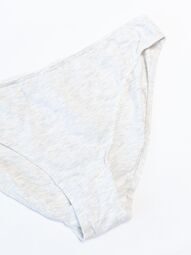 Трусы слипы хлопковые женские с высокой талией цвет серый меланж размер EUR L (rus 46-48) H&M