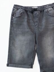 Шорты джинсовые с утягивающим шнурком в поясе цвет темно-серый рост 170 см (rus S) RESERVED