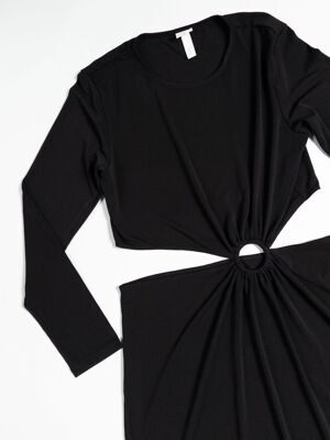 Платье с вырезами цвет черный размер EUR L (rus 48) H&M