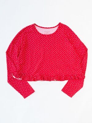 Джемпер женский укороченный цвет красный/сердечки размер EUR 38-40 (rus 44-46) Primark