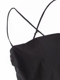 Укороченный топ-бандо цвет черный размер EUR XS (rus 40) H&M