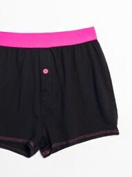 Трусы шорты хлопковые для мальчика с гульфиком цвет черный/розовый рост 135-140 см George