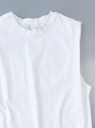 Платье из хлопкового трикотажа женское цвет белый размер eur S (rus 44-48) H&M
