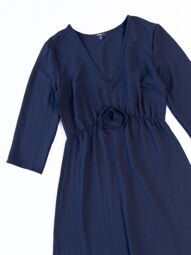 Платье легкое с резинкой с талии цвет синий размер EUR 38 (rus 44-46) KIABI