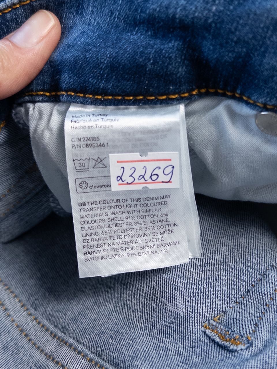Высокие шорты-бермуды цвет голубой размер EUR 38 (rus 44) H&M