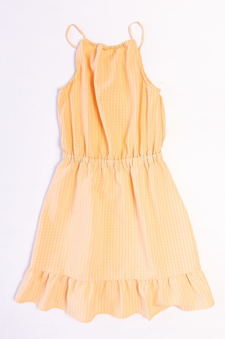 Платье с вырезом на спине на бретелях цвет светло-оранжевый на рост 158 см H&M