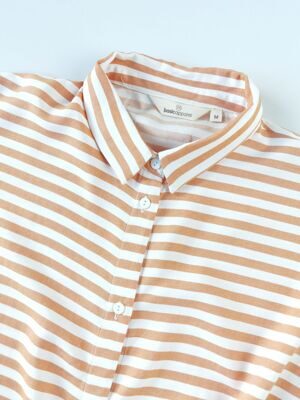 Рубашка карамельную полоску размер M (44) Basic Apparel
