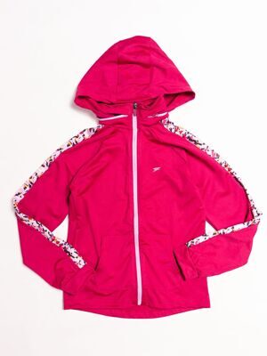 Толстовка спортивная для девочки со скрытым капюшоном, рукав реглан цвет розовый/узор рост 140 см Primark