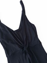 Платье на регулируемых бретелях из вискозы цвет черный размер EUR XS (rus 40) H&M