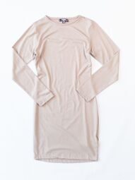 Платье приталенное тонкое цвет бежевый размер EUR 36 (rus 42) MISSGUIDED