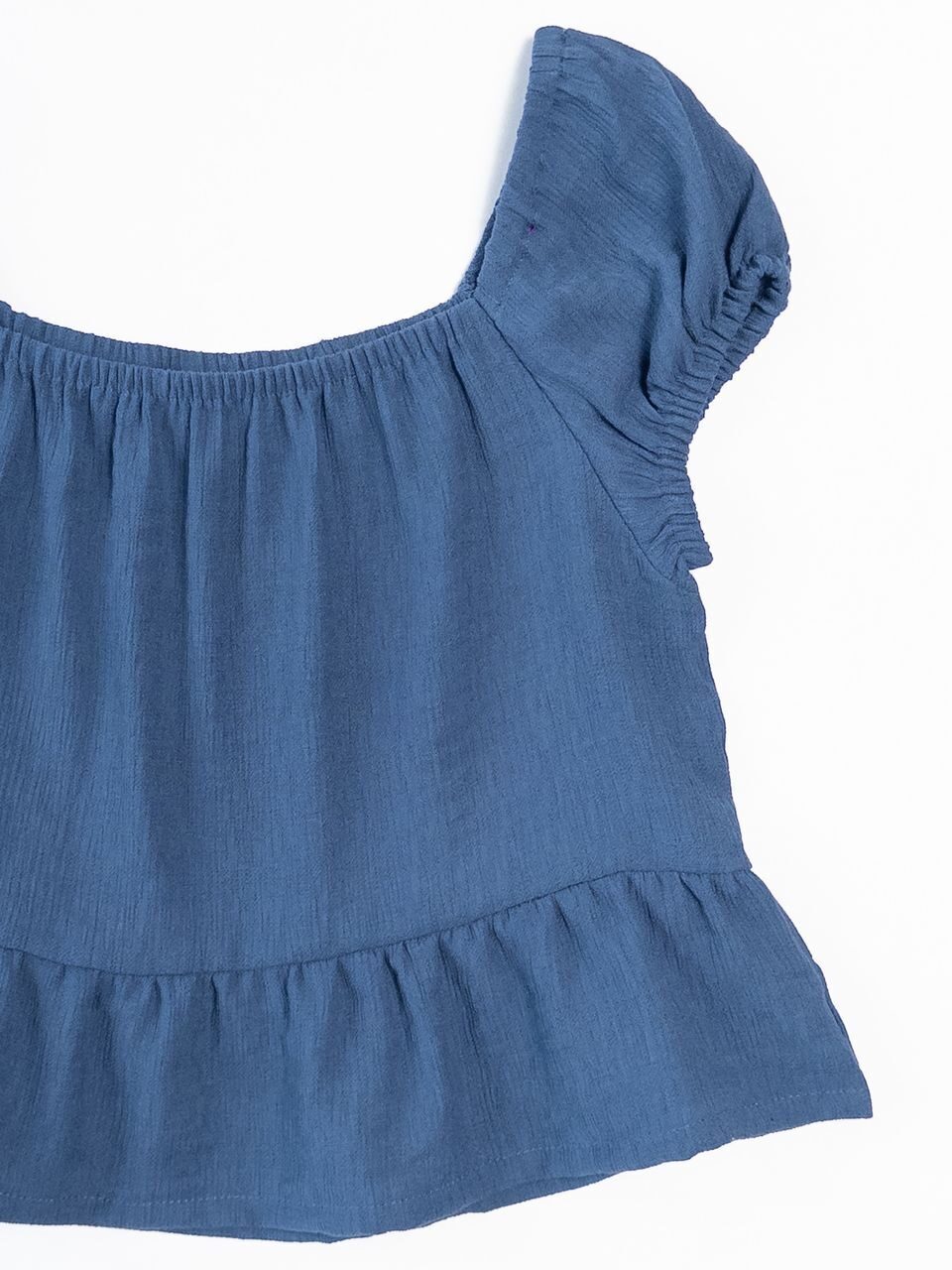 Блуза из вискозы для девочки цвет темно-синий рост 140 см H&M