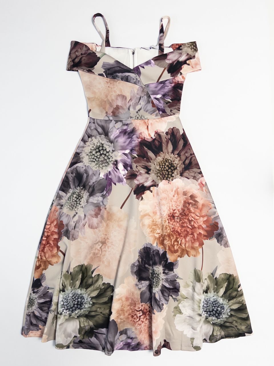 Платье из плотной ткани сзади на молнии принт цветочный размер UK 8 (rus 42) BY VERY