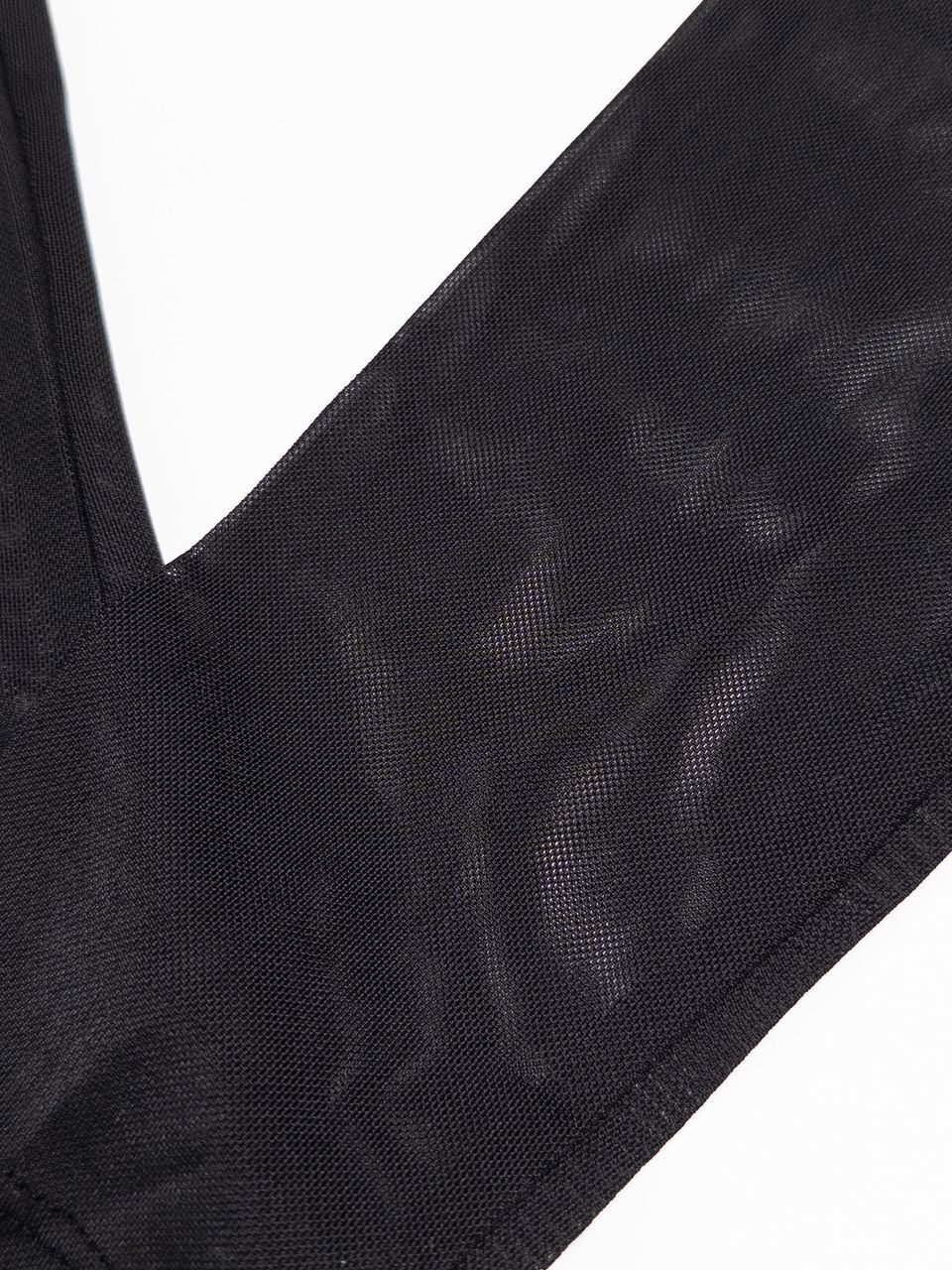 Блуза ткань сетка с декольте цвет черный размер XS (40 RUS) NA-KD