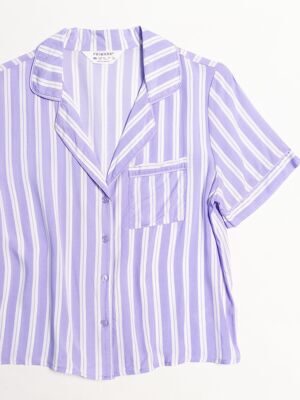 Рубашка женская домашняя цвет фиолетовый/полоска размер EUR 34/36 (rus 40-42) Primark
