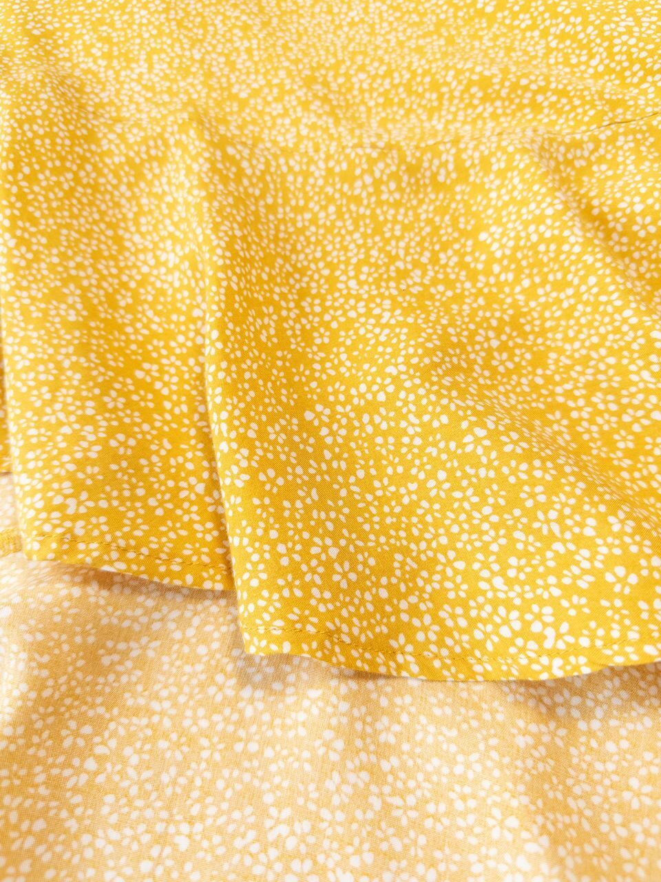 Юбка легкая из вискозы с воланами цвет желтый/цветы в поясе резинка размер EUR 38 M (rus 44) 24colours