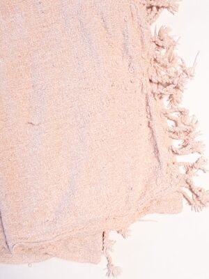 Плед из плюшевой пряжи цвет светло-розовый размер 110х145 см Primark *имеются многочисленные затяжки