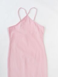 Хлопковое платье цвет светло-розовый размер EUR S (rus 42) H&M