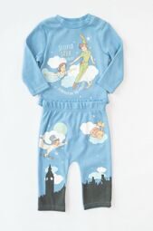 Комплект для мальчика боди с длинным рукавом + брюки цвет голубой принт Герои Дисней на рост 68 см 3-6 мес Primark