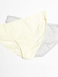 Трусы женские бикини комплект из 2 шт хлопковые цвет серый/желтый размер EUR 40/42 (rus 46-48) Primark