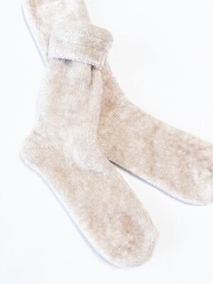 Носки плюшевые для девочки цвет бежевый длина стопы 20-24 см размер обуви 32-38 H&M