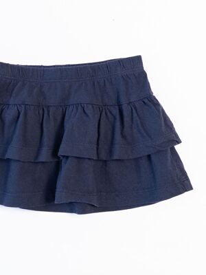 Юбка хлопковая для девочки с оборками цвет темно-синий рост 92 см H&M