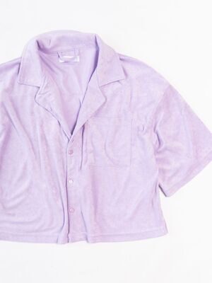Рубашка махровая женская с коротким рукавом цвет сиреневый размер EUR 42/44 (rus 48-50) Primark
