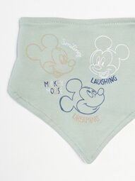 Нагрудник хлопковый на махровой подкладке цвет мятный  принт  Mickey Mouse на рост 74 см  Primark