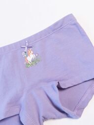 Трусы-шорты хлопковые для девочки цвет сиреневый принт единорог рост 110/116 см H&M
