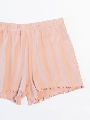 Шорты с эластичной талией и оверлочными краями штанин цвет пыльная-розовый для девочки на рост  134/140 см H&M