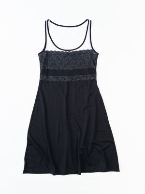 Платье с кружевной вставкой цвет черный/белый размер EUR S (rus 42) zalando