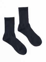 Носки хлопковые длинные с махровой стопой/сеточкой цвет черный длина стопы 24-26 см размер обуви 39-42 H&M