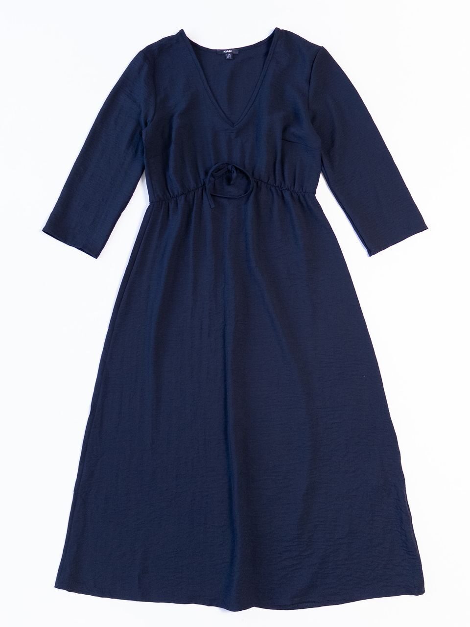 Платье легкое с резинкой с талии цвет синий размер EUR 38 (rus 44-46) KIABI