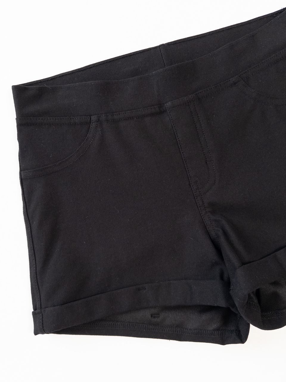 Шорты из эластичного трикотажа с эффектом джинсовой ткани цвет черный на рост 170 см 14+ лет H&M