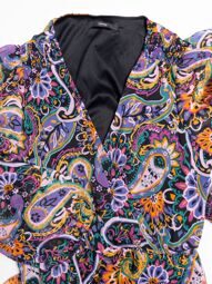 Платье женское на запах разноцветное принт цветы размер UK 18 (rus 52) George