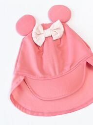 Кепка купальная для девочки с защитой шеи от солнца с ушками/бантиком цвет розовый окружность головы 46-48 см рост 86 см Primark