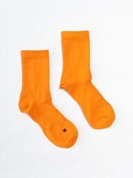 Носки длинные с сеточкой цвет оранжевый длина стопы 24-26 см размер обуви 39-42 H&M