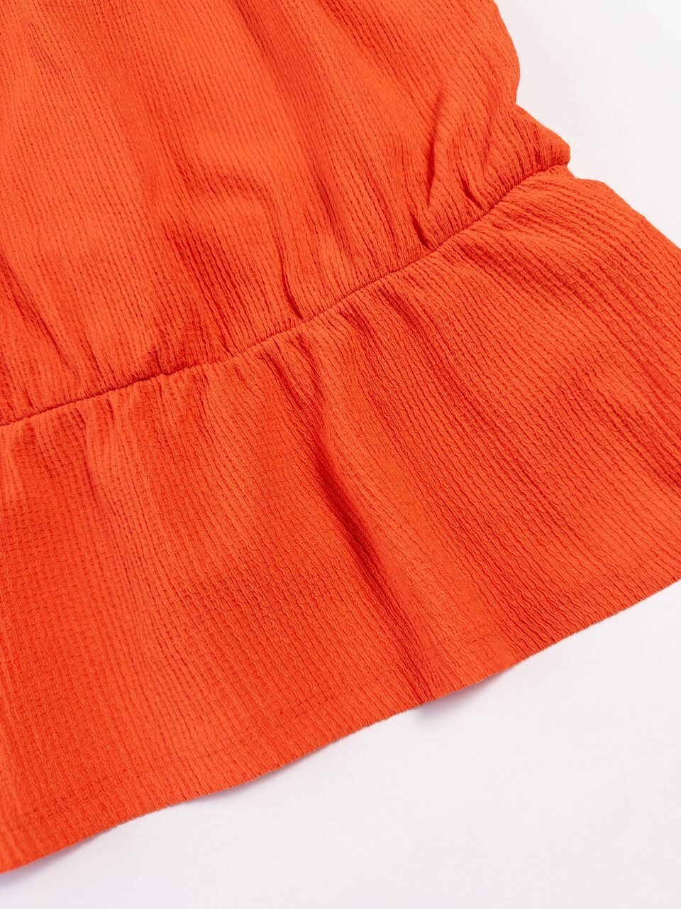 Топ трикотажный на талии резинка цвет оранжевый размер EUR L 42-44 (rus 48-50) KIABI