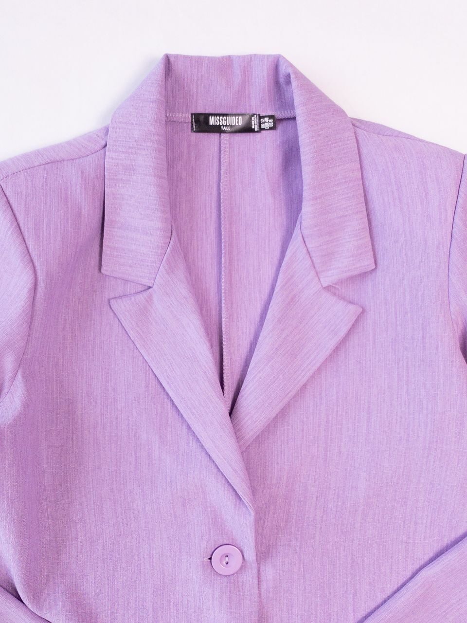 Пиджак легкий без подкладки цвет сиреневый размер EUR 40 (rus 46) MISSGUIDED