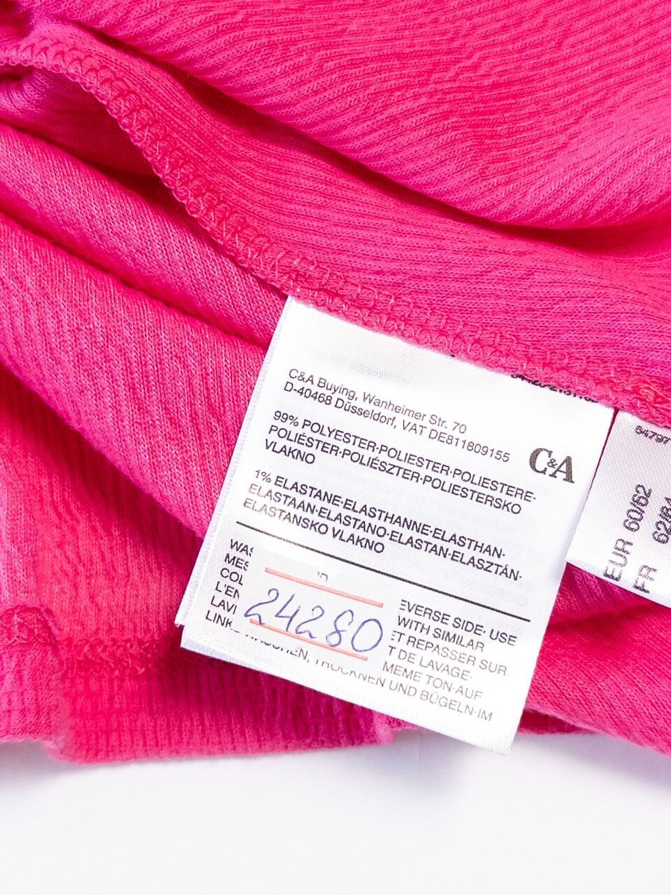 Майка трикотажная цвет розовый размер EUR 60/62 (rus 66/68) C&A