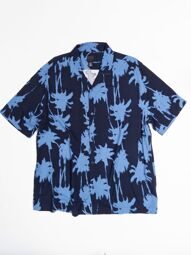 Рубашка Relaxed Fit с короткими рукавами и узором цвет синий/голубой размер EUR XL H&M