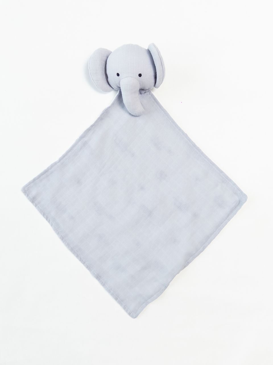 Салфетка-игрушка "Слоник" муслиновая двухслойная цвет серый/белый размер 29х29 см Primark