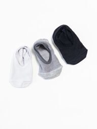 Носки-следки дышащие комплект из 3 пар цвет светло-серый/серый/черный длина стопы 20-22 см (размер обуви 32-34 ) Primark