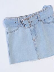 Юбка джинсовая с ремнем цвет светло-голубой размер EUR 34 (rus 38) Primark