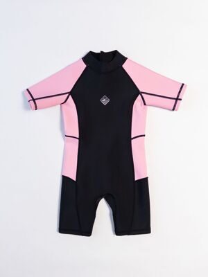 Неопреновый детский гидрокостюм  для девочки цвет черный/розовый на рост 104 см 3-4 года Primark