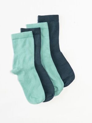 Носки хлопковые комплект из 2 пар цвет мятный/темно-зеленый длина стопы 20-22 см размер обуви 32-34 H&M