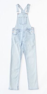 Комбинезон джинсовый для девочки цвет голубой на рост 146 см C&A (дефект выгоревшая полоска)