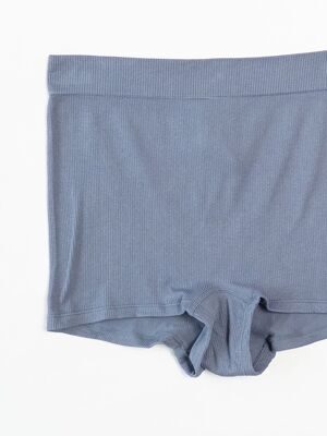 Трусы-шорты женские в рубчик цвет сизый размер EUR M (rus 44-46) H&M