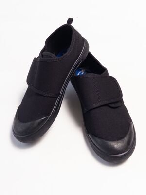 Кеды тканевые на липучке цвет черный длина стельки 22 см размер обуви 36 George