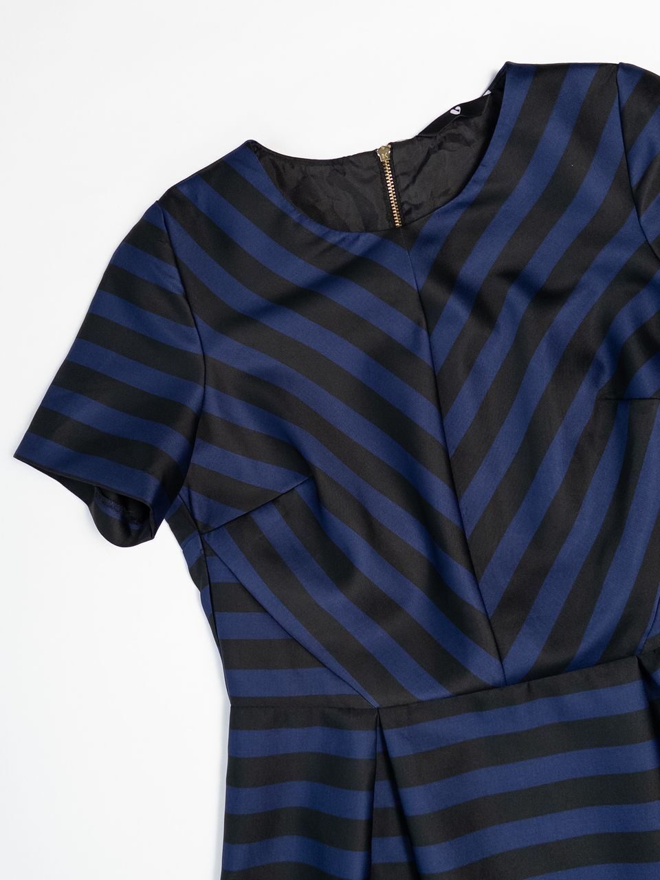 Платье из плотной ткани цвет синий /чёрный в полоску размер  UK 12 (rus 46) BY VERY