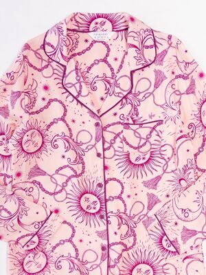 Рубашка домашняя женская цвет розовый с принтом размер EUR 38/40 (rus 44-46) Primark